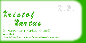 kristof martus business card